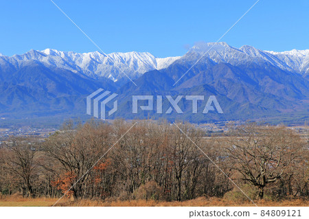 Azumino and the Northern Alps in early winter Azumino and the Northern Alps in early winter 84809121