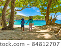 Ogasawara Kopepe Beach and children 84812707