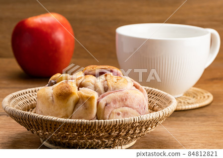 View of Purple Sweet Potato Bread with mixed bean. 84812821