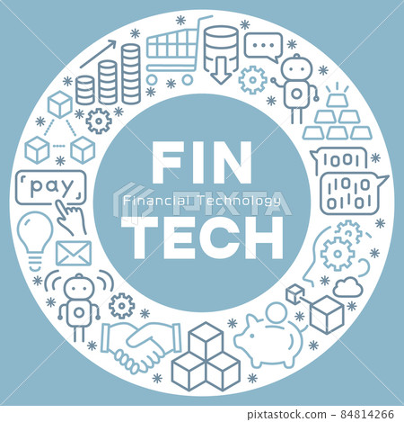 金融科技標誌 84814266