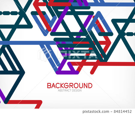 Abstract background. Color lines on white background. Linear abstract composition. Techno or business concept for wallpaper, banner, background, landing page Abstract background. Color lines on white background. Linear abstract composition. Techno or business concept for wallpaper, banner, background, landing page 84814452
