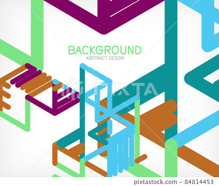 Abstract background. Color lines on white background. Linear abstract composition. Techno or business concept for wallpaper, banner, background, landing page Abstract background. Color lines on white background. Linear abstract composition. Techno or business concept for wallpaper, banner, background, landing page 84814453