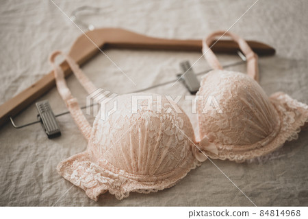 Image material of brassiere and hanger lingerie 84814968