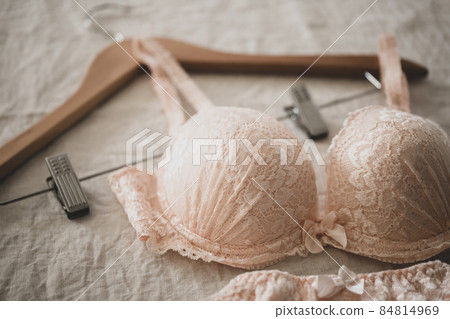 Image material of brassiere and hanger lingerie 84814969
