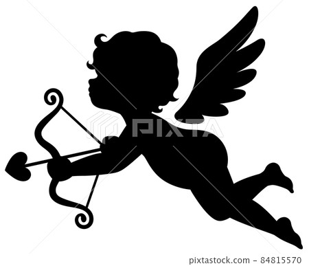 愛剪影圖 3 的丘比特 84815570