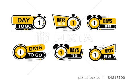 days left to go. Collection badges sale, landing page, banner 84817100