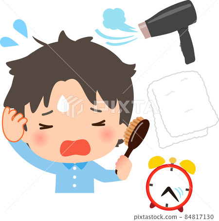 一個不耐煩的睡衣男人治愈他的睡眠 84817130