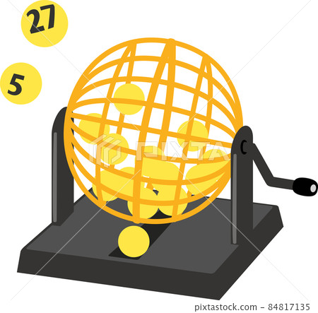 Bingo machine and ball with numbers 84817135