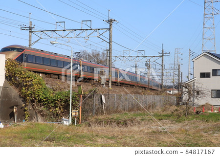 Tobu Railway Limited Express Spacia running near Hasuda City, Saitama Prefecture, Japan Tobu Railway Limited Express Spacia running near Hasuda City, Saitama Prefecture, Japan 84817167