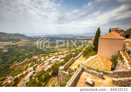 Landscape view from The Klis mountain fortress located northeast 84818332