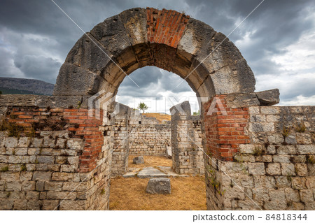 Archaeological ruins of Roman buildings of settlement in the Sol Archaeological ruins of Roman buildings of settlement in the Sol 84818344