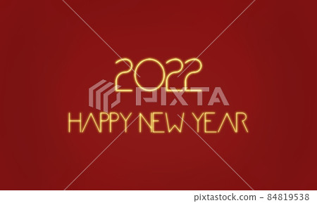簡約時尚2022新年快樂背景壁紙素材(紅色) 簡約時尚2022新年快樂背景壁紙素材(紅色) 84819538