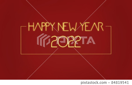 Simple and fashionable 2022 Happy New Year background wallpaper material (red) Simple and fashionable 2022 Happy New Year background wallpaper material (red) 84819541