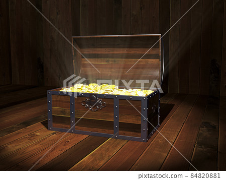 Treasure chest, gold coin, treasure, treasure, CG Treasure chest, gold coin, treasure, treasure, CG 84820881