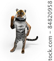 Tiger's 3DCG whole body standing pose 84820958