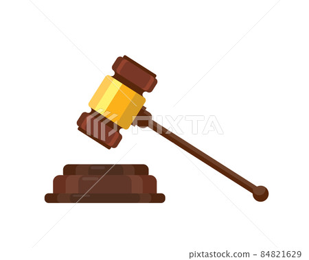 Judge Wood Hammer vector illustration, flat design, auction, judgment. Judge Wood Hammer vector illustration, flat design, auction, judgment. 84821629