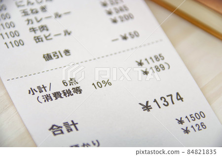 receipt - Stock Photo [84821835] - PIXTA