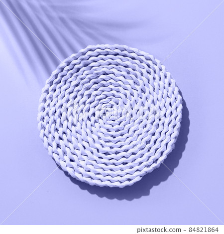 Mock up of natural overlay lighting shadows palm leaves and round of straw on very peri. Mock up of natural overlay lighting shadows palm leaves and round of straw on very peri. 84821864