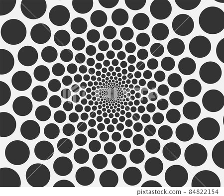Abstract circle pattern, art decoration with black and white dots. Vector dotted background. 84822154