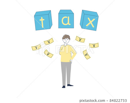 A man worried about taxes 84822733