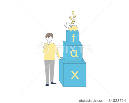 A man worried about taxes 84822734