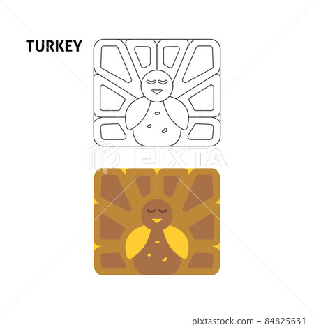Turkey Line Coloring Book 84825631