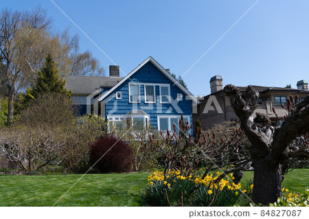 village house or villa architecture in nature, townhouse 84827087