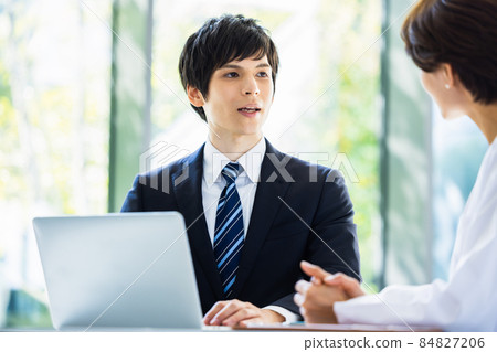 Business meeting Business negotiations Shooting cooperation: LINK FOREST 84827206