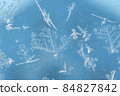 Snowflakes on a window 84827842