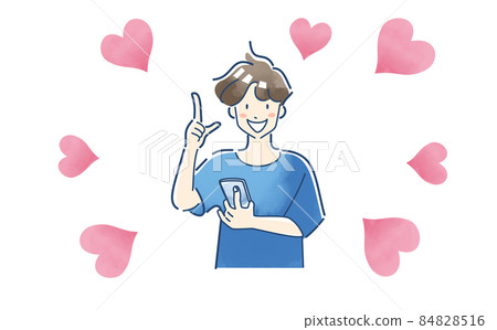 A person looking for an encounter with a smartphone app A person looking for an encounter with a smartphone app 84828516