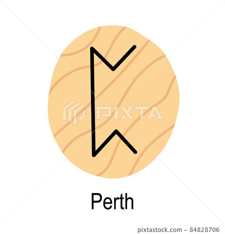 Old rune Perth, ancient Scandinavian alphabet vector illustration, hand drawn typography, occult letters, mystical signs, esoteric concept Old rune Perth, ancient Scandinavian alphabet vector illustration, hand drawn typography, occult letters, mystical signs, esoteric concept 84828706