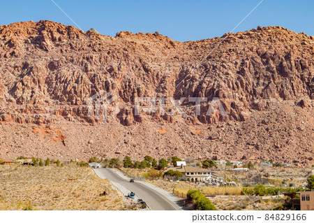 Sunny view of the landscape in Calico Basin Trail Sunny view of the landscape in Calico Basin Trail 84829166