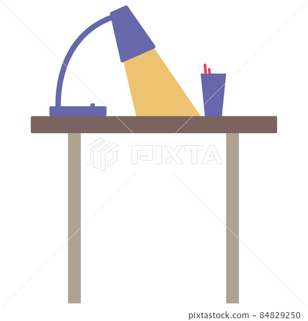 Office desk and desk lamp. 84829250