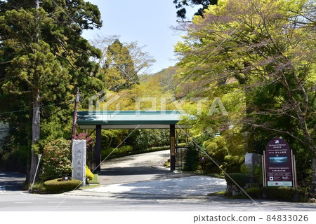Hakone Town Narukawa Art Museum Main Gate and Fresh Green 84833026