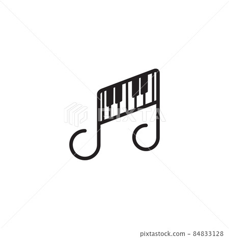 đàn piano với logo nốt nhạc độc đáođàn piano với logo nốt nhạc độc đáo  