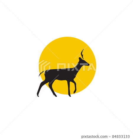 deer walking with sunset logo symbol icon vector graphic design illustration idea creative deer walking with sunset logo symbol icon vector graphic design illustration idea creative 84833133