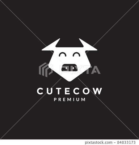 cute shape head cow logo symbol icon vector... - Stock Illustration ...