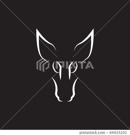 white shape head wolf wild logo symbol icon vector graphic design illustration idea creative 84833202