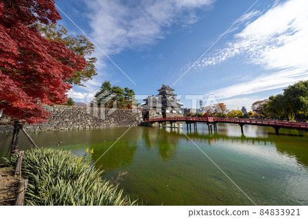 Autumn Matsumoto Castle and surrounding scenery Autumn Matsumoto Castle and surrounding scenery 84833921