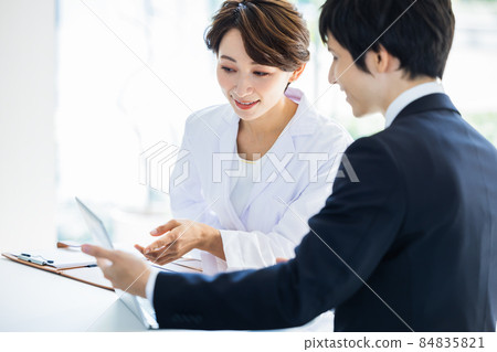 Business Hospital Doctor Research MR Meeting Business Negotiation Shooting Cooperation: LINK FOREST 84835821