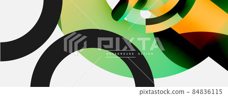 Circle abstract background. Vector illustration for wallpaper banner background card or landing page 84836115