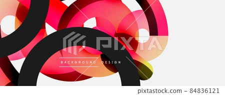 Circle abstract background. Vector illustration for wallpaper banner background card or landing page 84836121