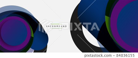 Vector round shapes circles minimal geometric...-插圖素材 [84836155] - PIXTA圖庫