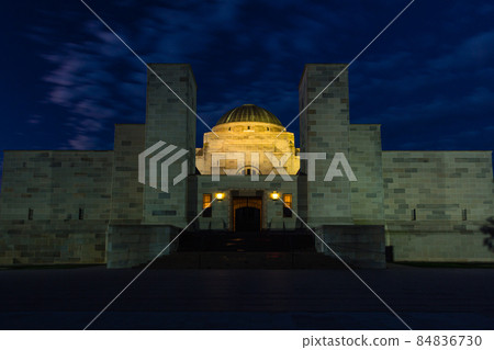 Illuminated Australian War Memorial in Canberra, the capital of Australia Illuminated Australian War Memorial in Canberra, the capital of Australia 84836730