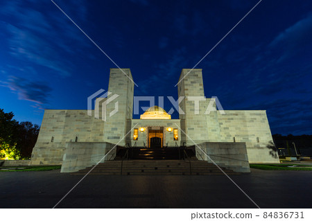 Illuminated Australian War Memorial in Canberra, the capital of Australia Illuminated Australian War Memorial in Canberra, the capital of Australia 84836731