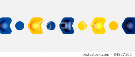 Color arrow shapes on white backdrop. Minimal geometric abstract background. Vector illustration for wallpaper banner background or landing page Color arrow shapes on white backdrop. Minimal geometric abstract background. Vector illustration for wallpaper banner background or landing page 84837163