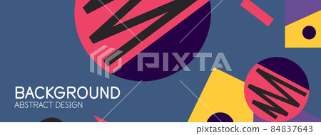 Abstract background with blocks, lines, geometric shapes. Techno or business concept for wallpaper, banner, background, landing page 84837643