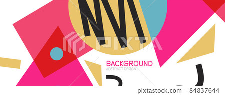 Abstract background. Blocks, lines, triangles, circles composition. Techno or business concept for wallpaper, banner, background, landing page Abstract background. Blocks, lines, triangles, circles composition. Techno or business concept for wallpaper, banner, background, landing page 84837644