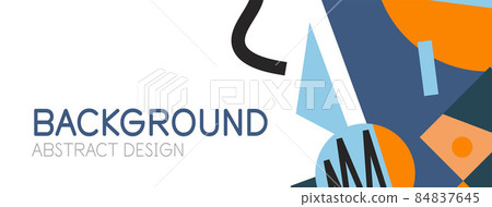 Abstract background with blocks, lines, geometric shapes. Techno or business concept for wallpaper, banner, background, landing page 84837645