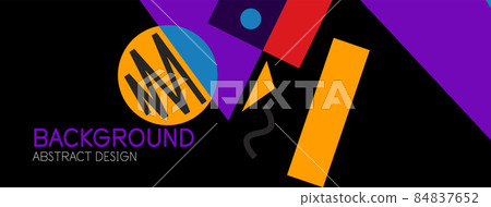 Abstract background with blocks, lines, geometric shapes. Techno or business concept for wallpaper, banner, background, landing page Abstract background with blocks, lines, geometric shapes. Techno or business concept for wallpaper, banner, background, landing page 84837652